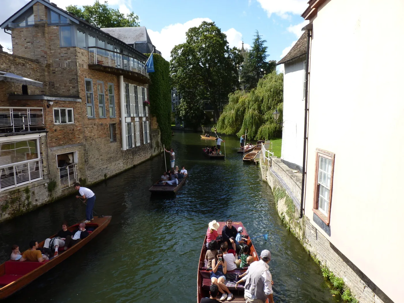 Punts on the Cam behind the colleges. A shared 45-minute chauffeured tour starts at £35 a head; taking a punt out yourself is £28.50 for an hour